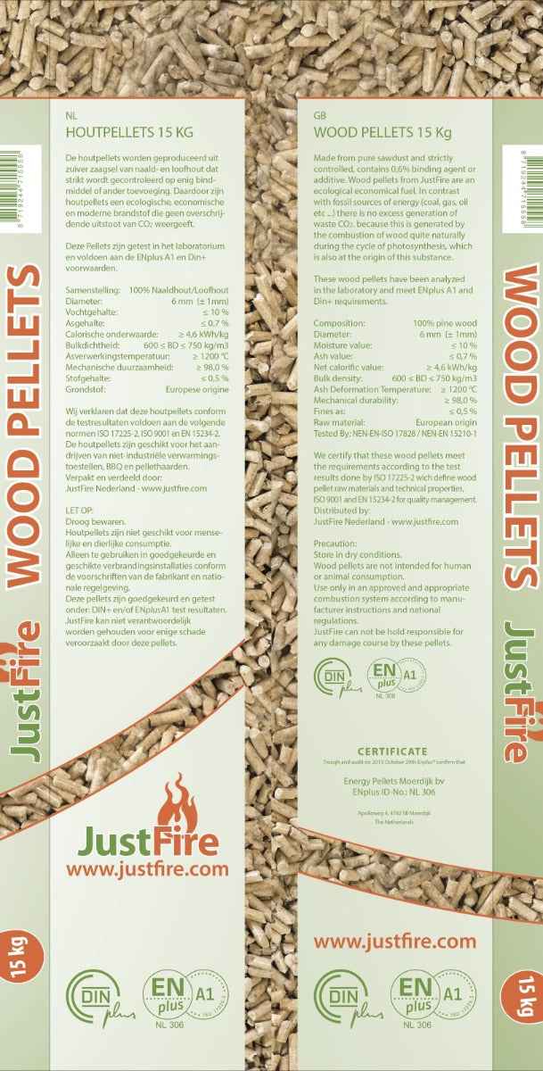 Houtpellets 990kg (Thuis geleverd)