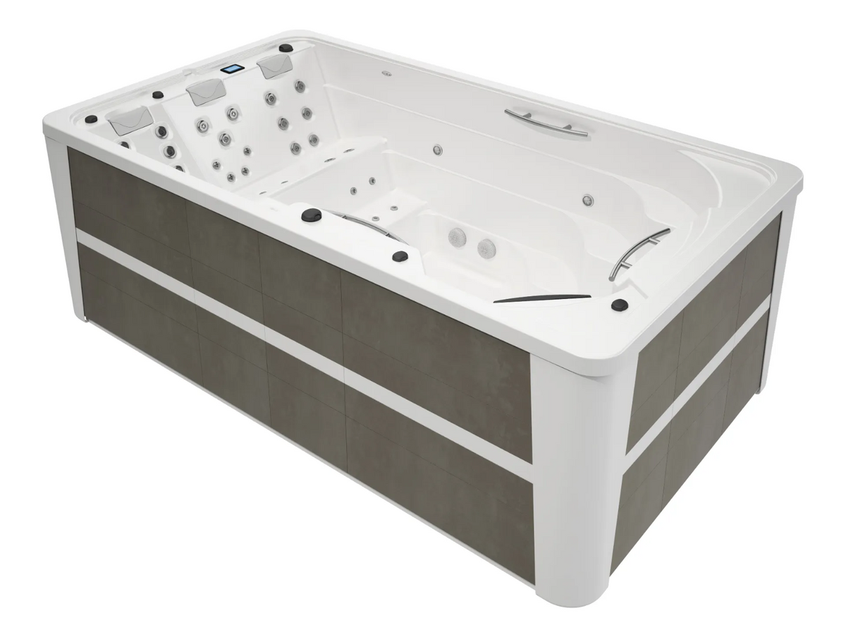 Zwemspa Fitness Spa-White-Warm Grey