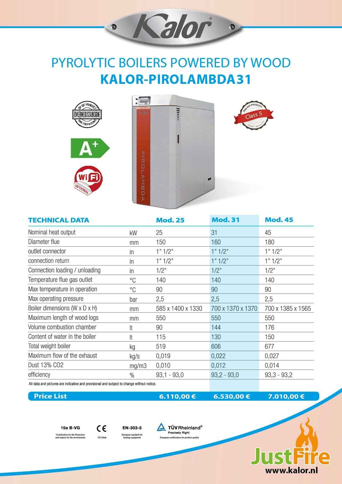KALOR-PIROLAMBDA31 WOOD (A+)