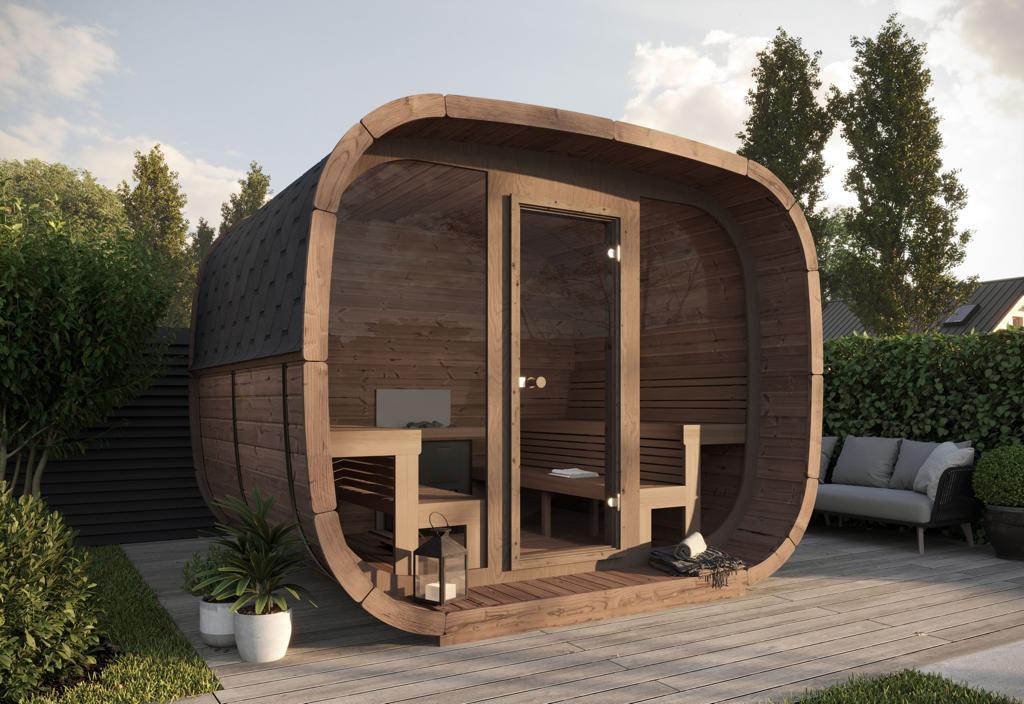 Oslo – Cube Shaped Outdoor Sauna - 300cm