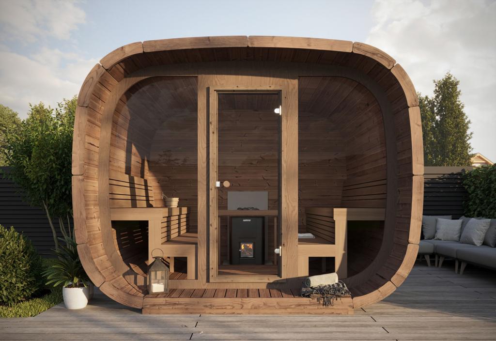 Oslo – Cube Shaped Outdoor Sauna - 300cm