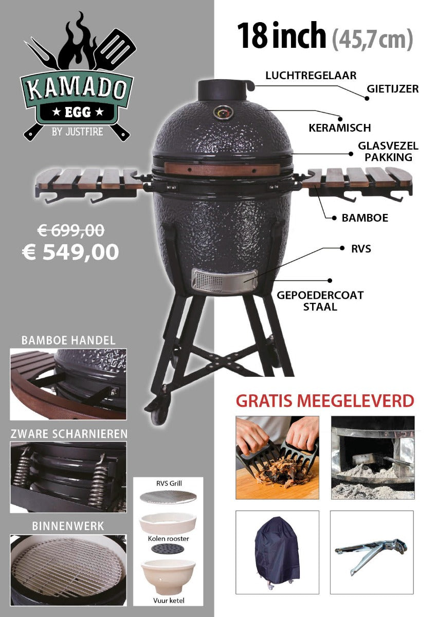 KAMADO 18inch (45.7cm) SET