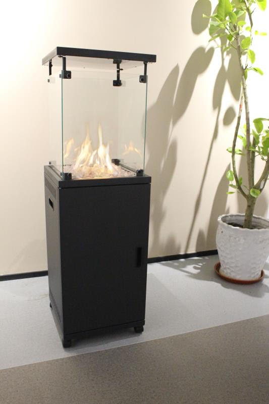 LUXE Terrasverwarmer SQUARE Cristal glas (Zwart 13Kw,1.35m)