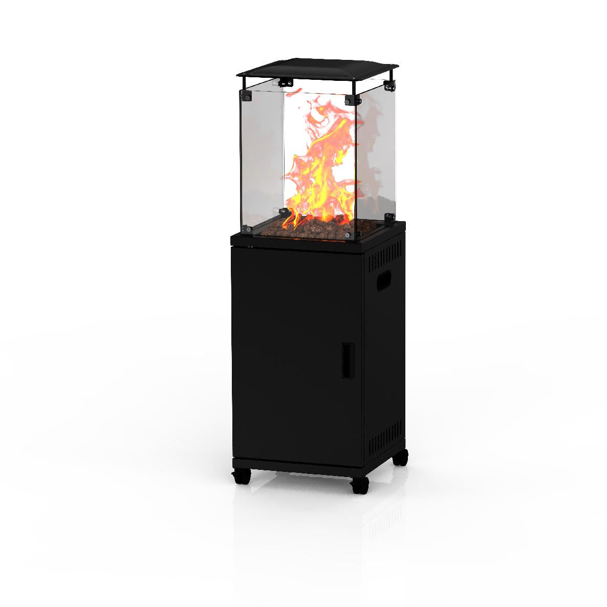 LUXE Terrasverwarmer SQUARE Cristal glas (Zwart 13Kw,1.35m)
