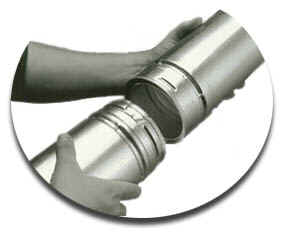 TWIST-LOCK DUBBELWANDIG SET 4 LAGE DOORVOER