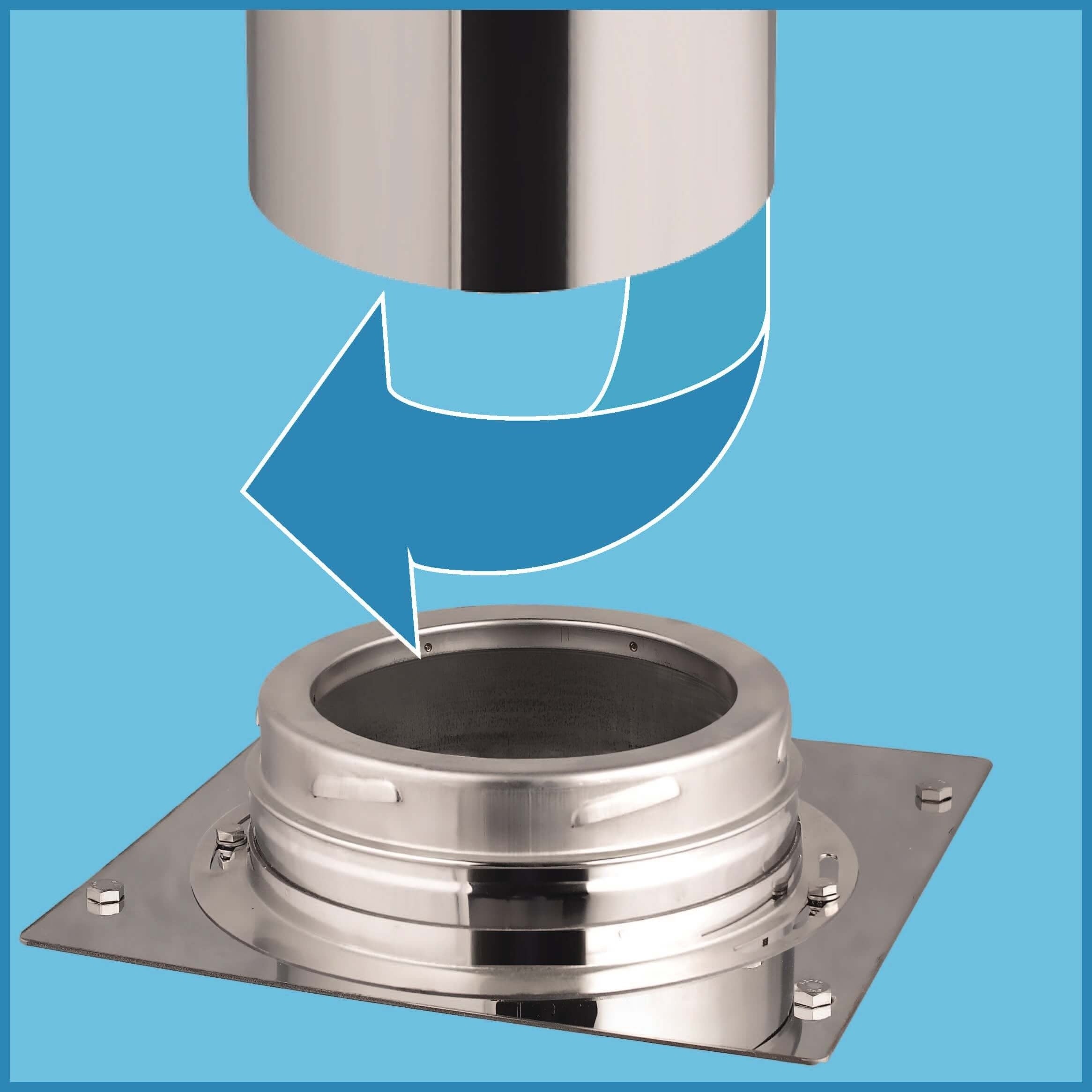 TWIST-LOCK DUBBELWANDIG 250mm