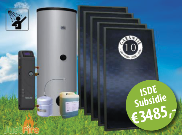 Zonneboiler 500 liter met 5 Solmax zonnecollectoren KA16812 500-5F SM