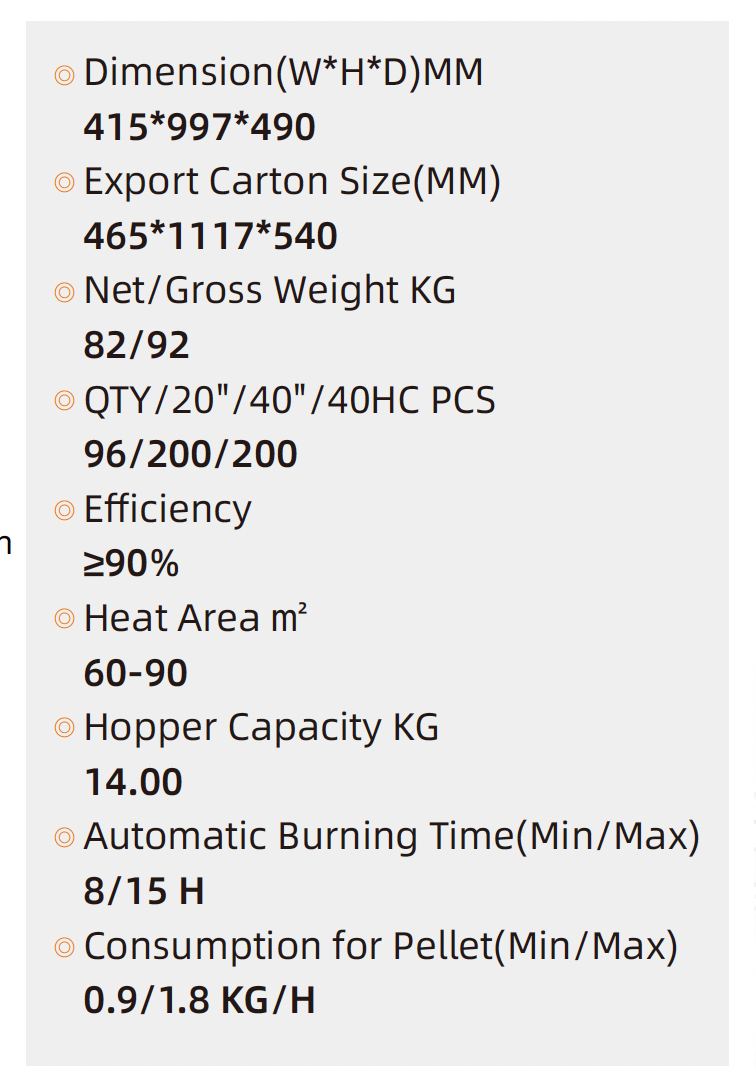 PELLET STOVE NB-PG9 9KW