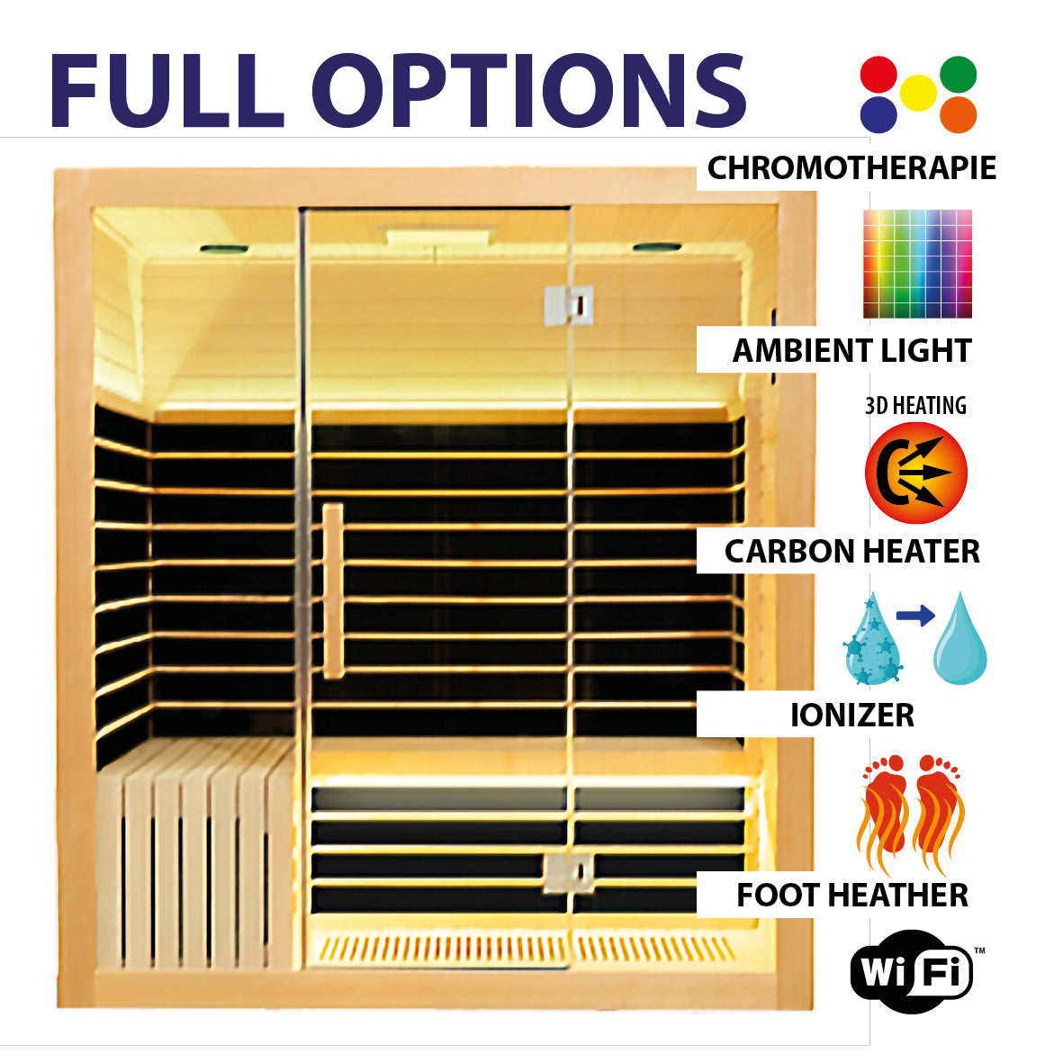 SAUNA-INFRARED 3PERS 150CM