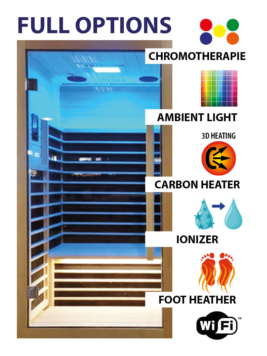 SAUNA-INFRARED 1PERS 90CM