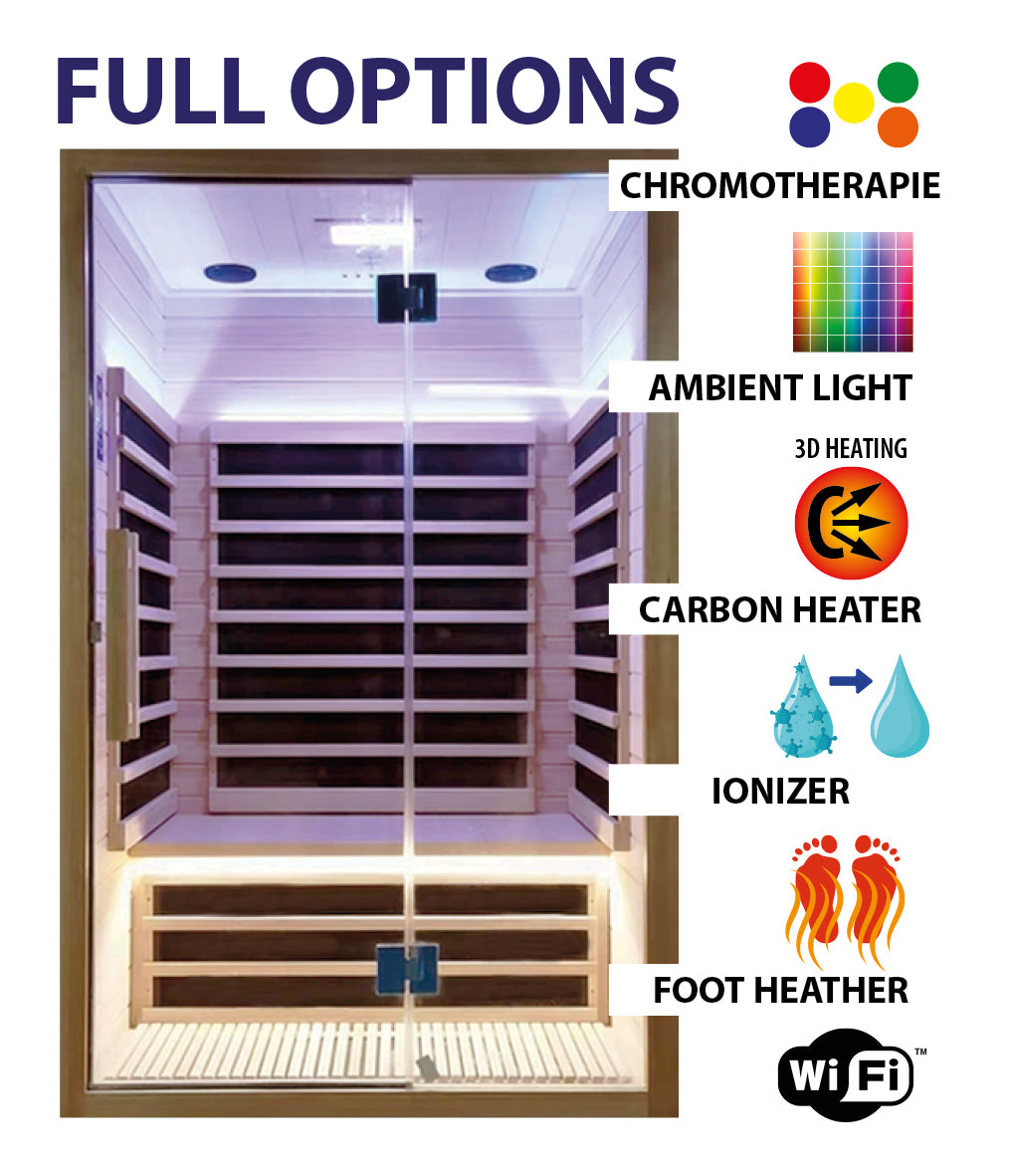 SAUNA-INFRARED 2PERS 120CM