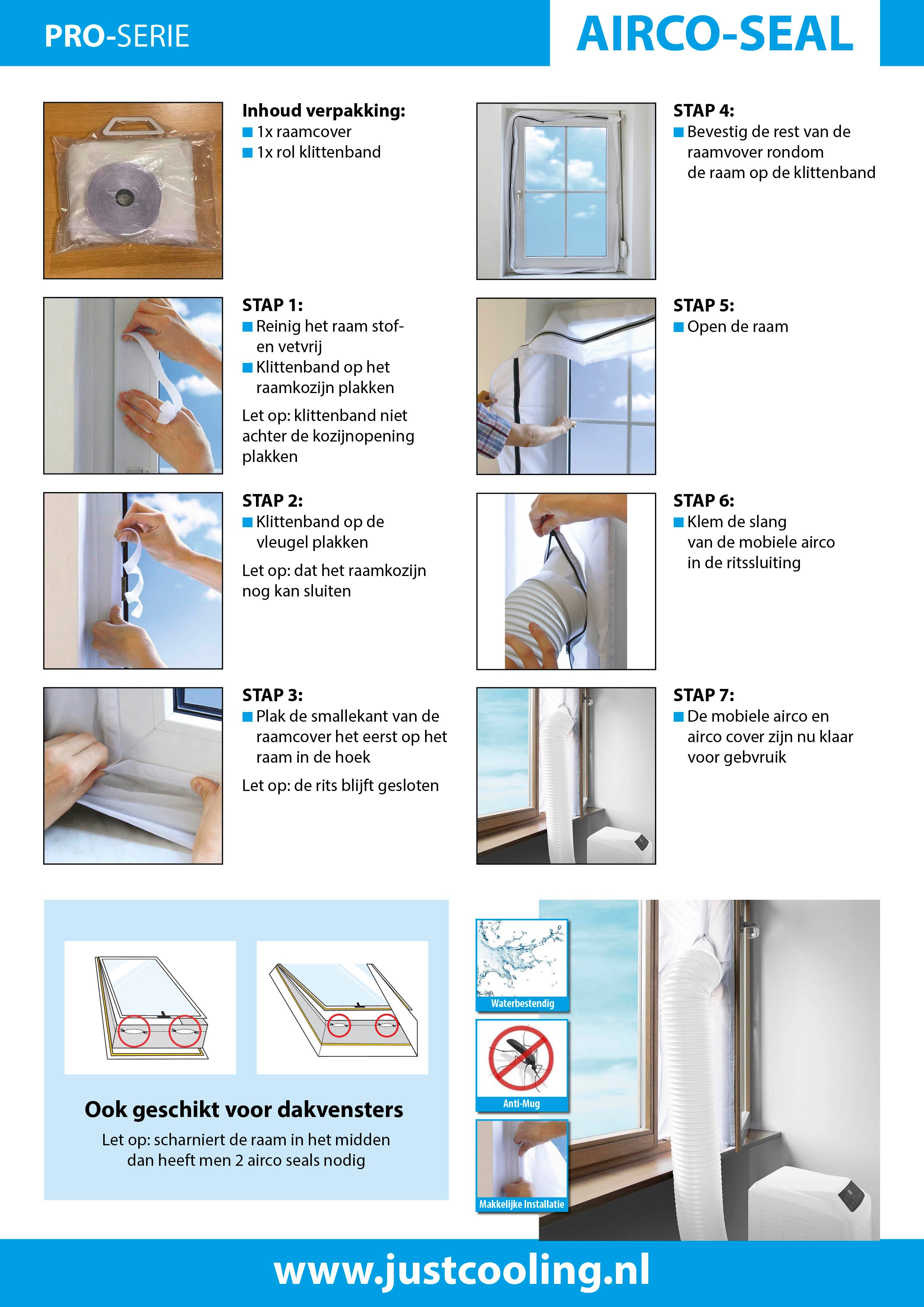 Raamafdichting (raam/deur t.b.v mobiele airco)
