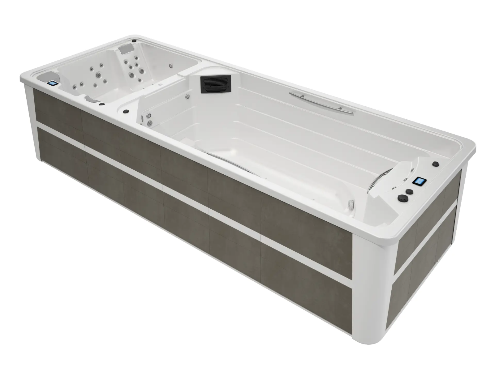 Zwemspa Duo spa-White-Warm Grey