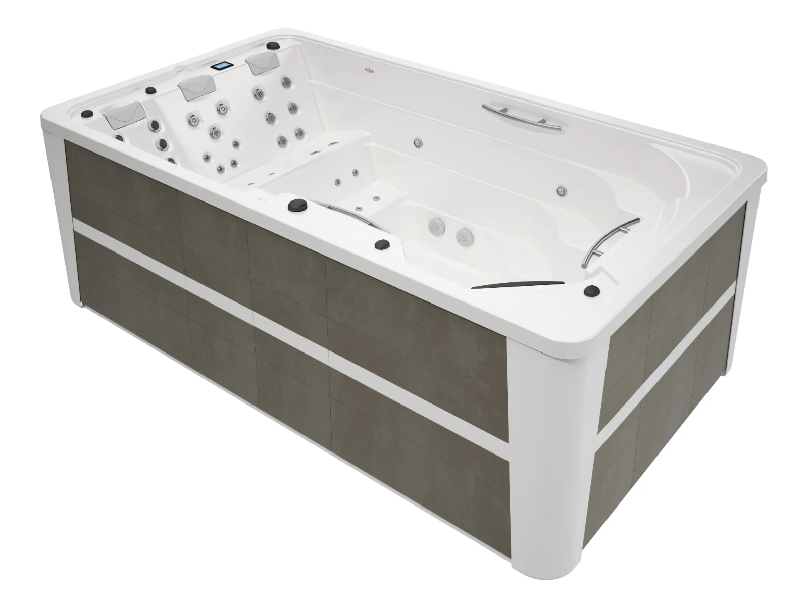 Zwemspa Fitness Spa-White-Warm Grey