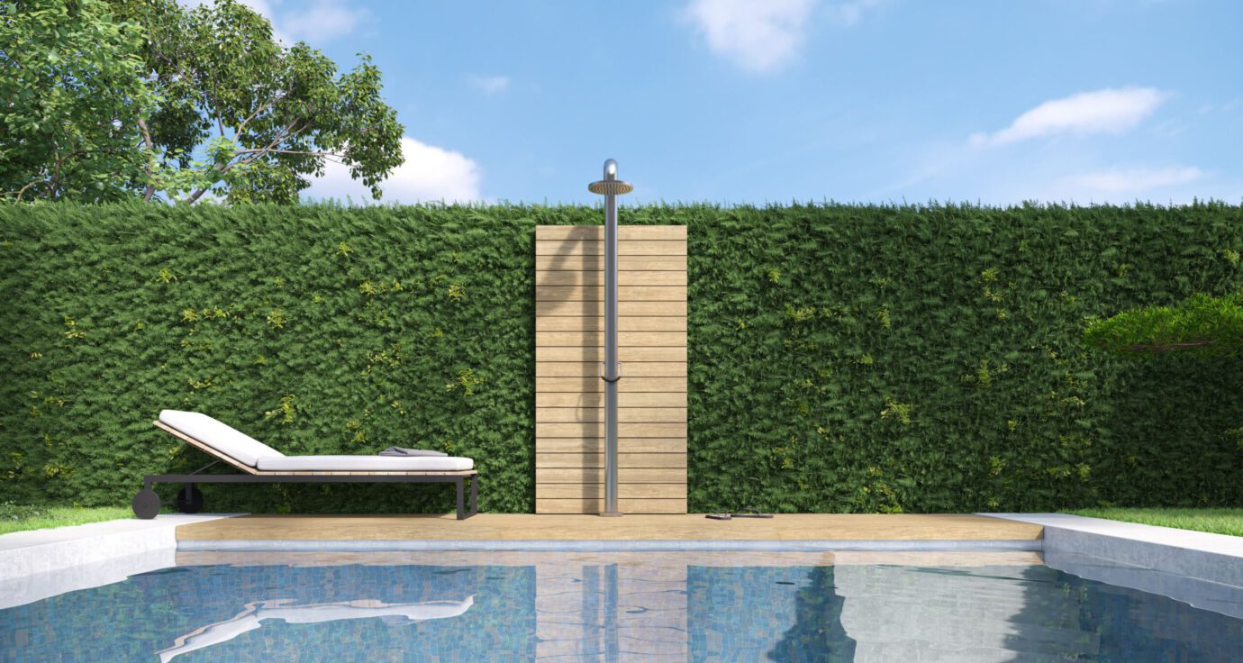 Moderne Vrijstaande Regendouche RVS 316: Luxe voor Binnen en Buiten - Fatline Douche 04