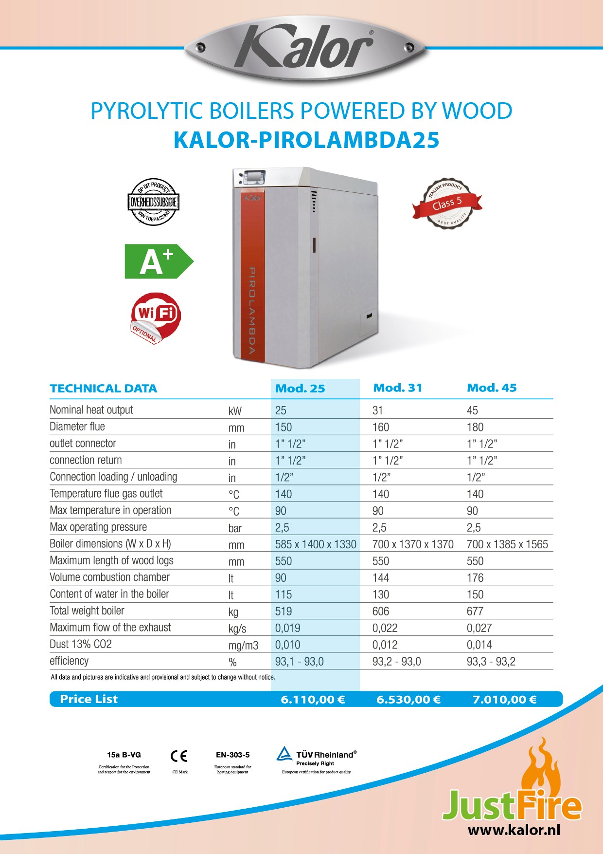 KALOR-PIROLAMBDA25 WOOD (A+)