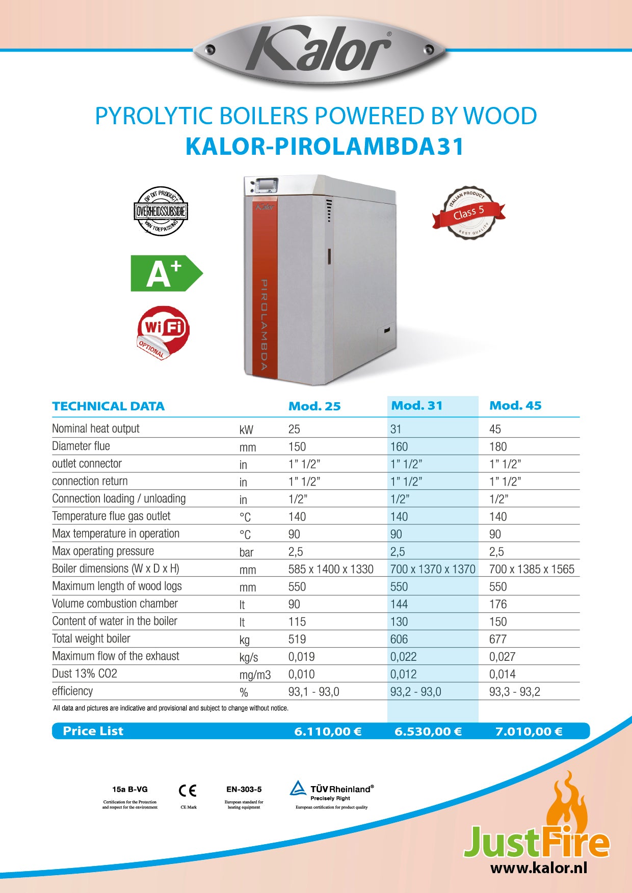 KALOR-PIROLAMBDA31 WOOD (A+)