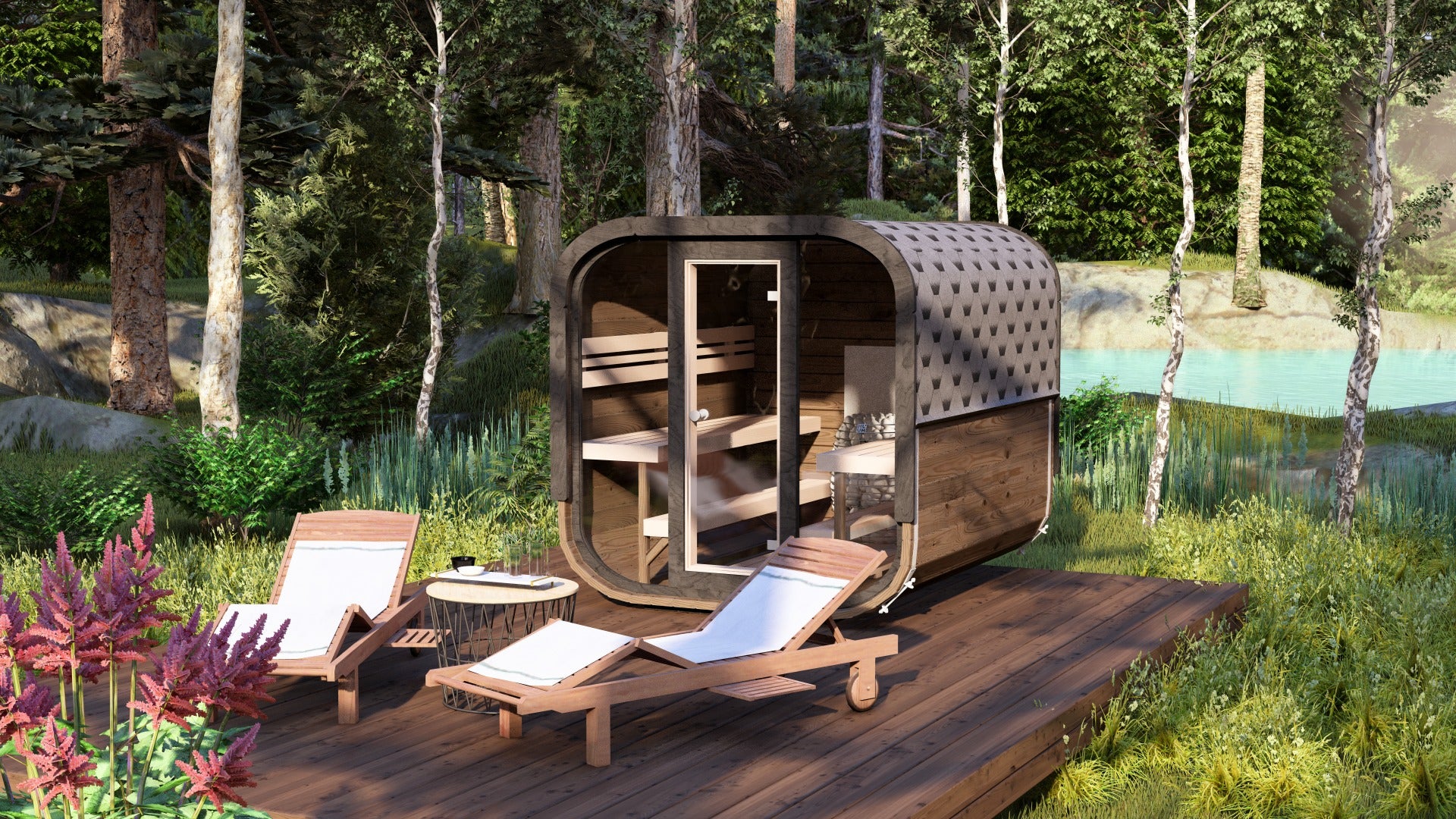 Lathi Buiten Sauna - 226CM