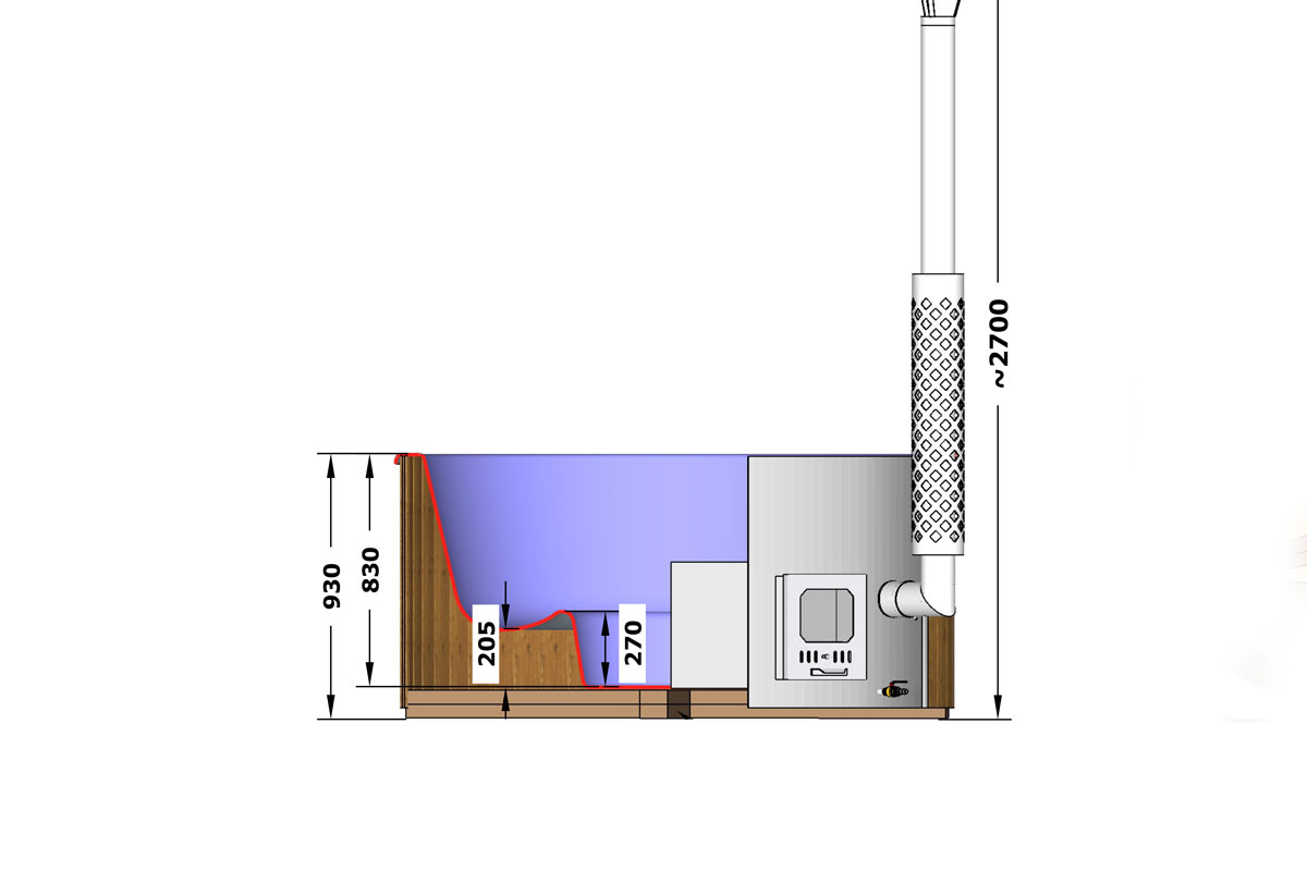 København Wooden Hot Tub voor 6 personen