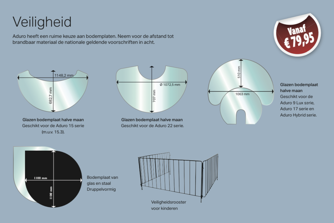 ADURO-GLASPLATEN alle soorten